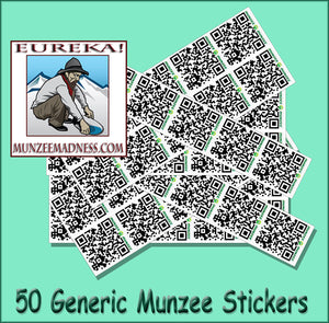 Generic White Munzee Stickers - 7/8" Size - 50 Pack