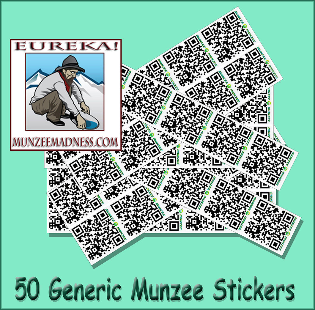 Generic White Munzee Stickers - 7/8