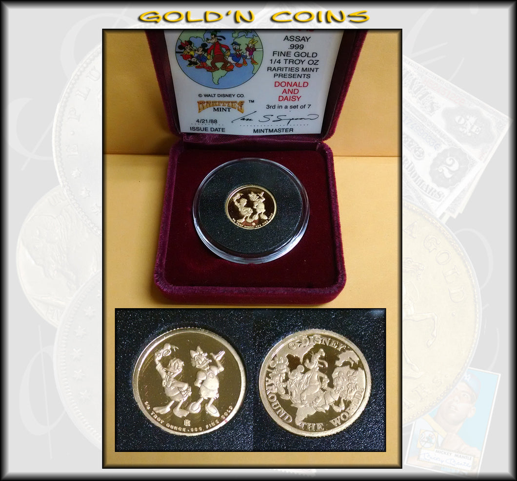 Disney 1/4 oz GOLD - Donald & Daisy