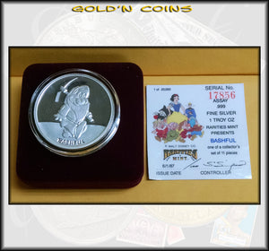 One Ounce Silver Disney Collector Coin - Bashful