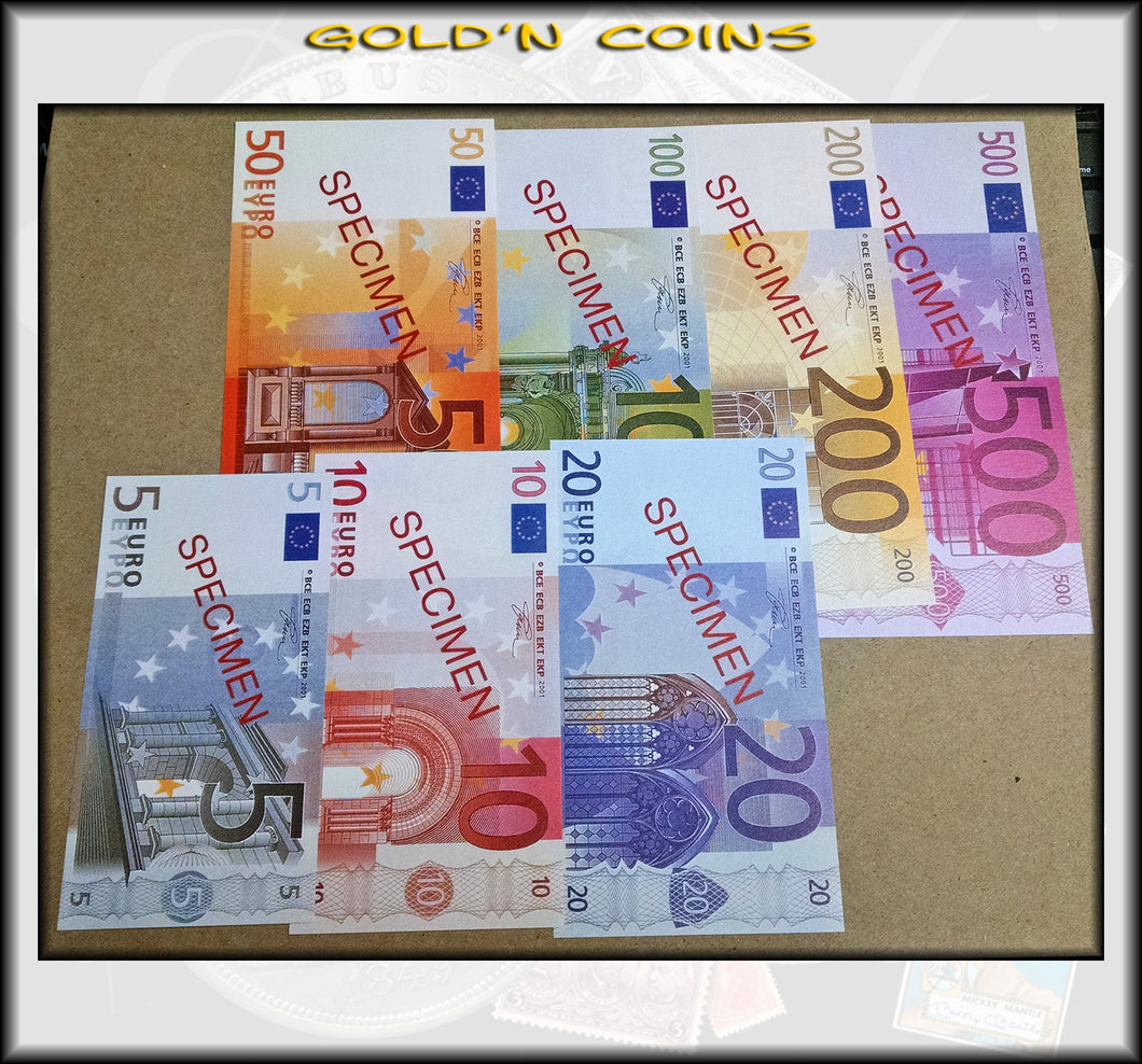 7-pc Euro Specimen Note Set