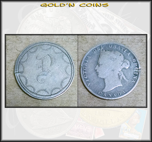 Love Token on Canadian Silver Quarter