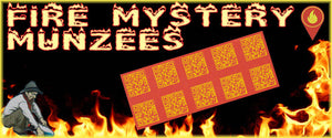 Fire Mystery Munzee Stickers - 10 Pack