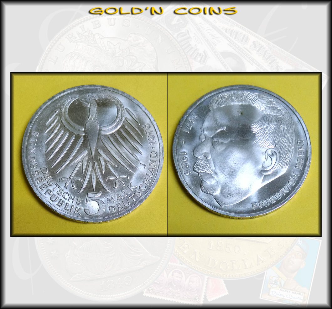 1975-J Germany Silver 5 Mark Commemorative