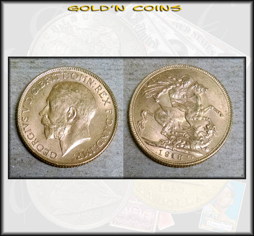 1918-I GOLD Sovereign - India