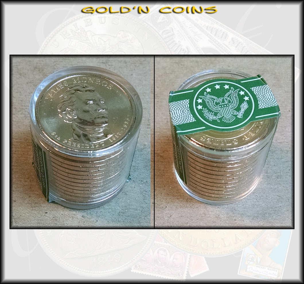 2008-P James Monroe Uncirculated 12-pc Roll Golden Dollars