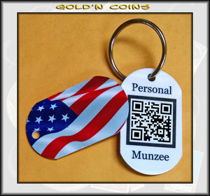 Old Glory Personal Munzee Dog Tag