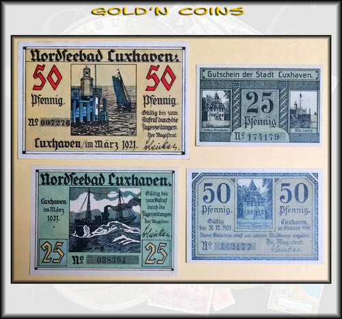 Cuxhaven 4-pc Set German Notgeld