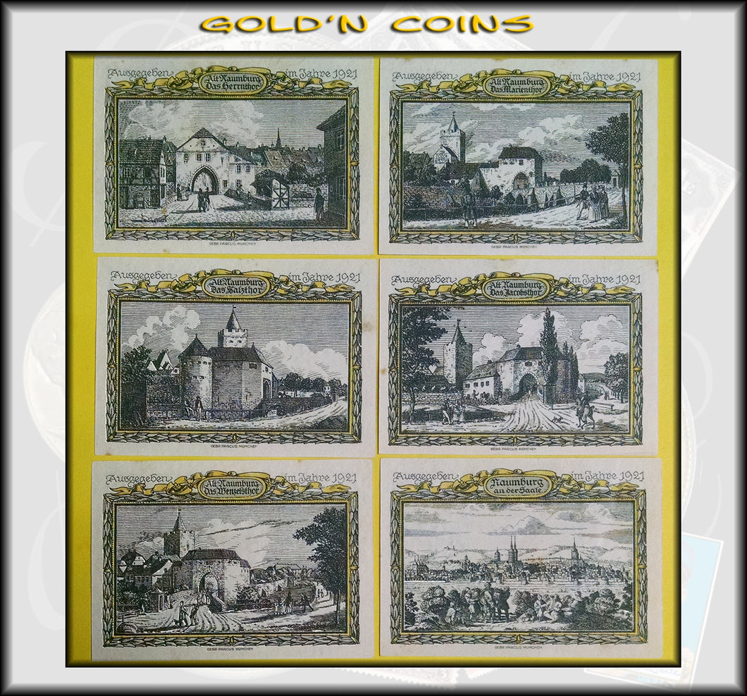 Naumburg 6-pc Set German Notgeld