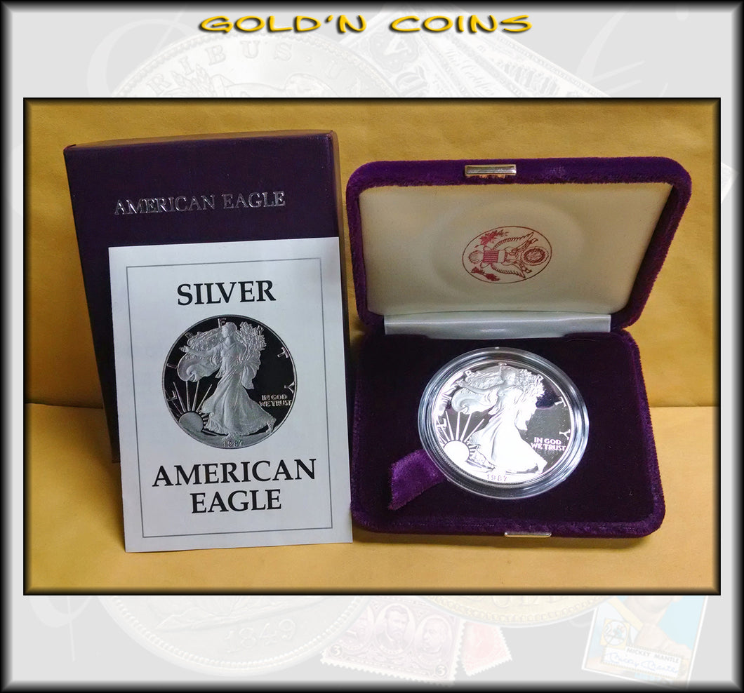 1987 Proof Silver Eagle in Original Government Packaging