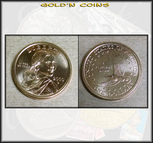 2000-D Sacagawea Native American Golden Dollar - UNC