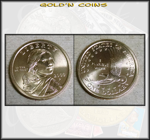 2000-P Sacagawea Native American Golden Dollar - UNC