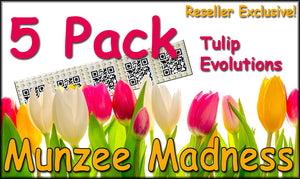 5-Pack Tulip Evolution Munzee Stickers