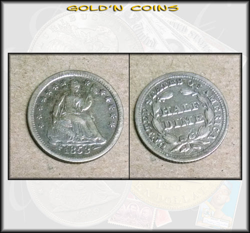 1853 Seated Liberty Half Dime