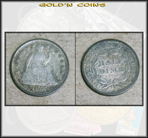 1857 Seated Liberty Half Dime