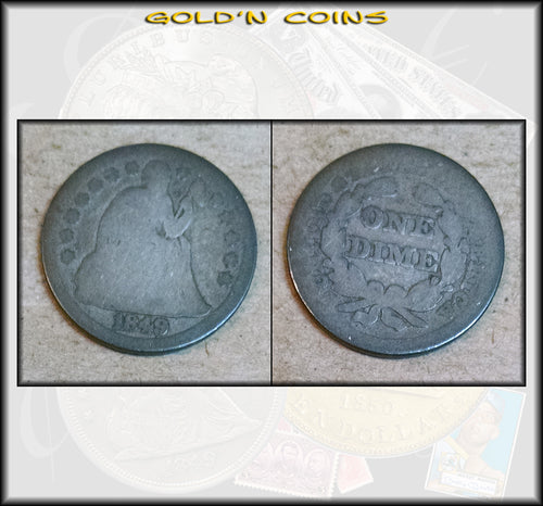 1849 Seated Liberty Dime
