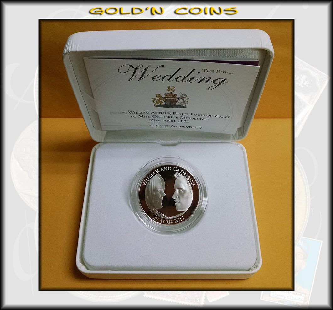 2011 GREAT BRITAIN Royal Wedding Alderney £5 SILVER GEM PROOF